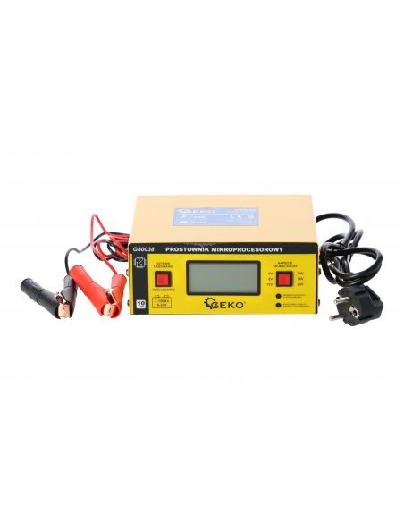 Prostownik Mikroprocesorowy GEKO LCD 6 12 24 V 10 A G80038