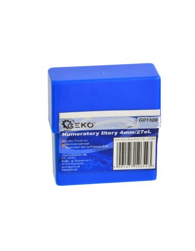Zestaw numeratorów litery 4 mm GEKO - G01808 - GEKO - 4