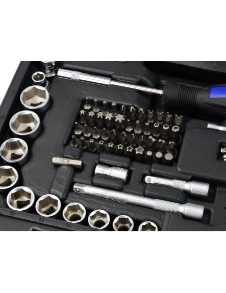 Zestaw kluczy nasadowych 1/4" 1/2" 3/8" CrV 216 el. GEKO - G10158 - GEKO - 7