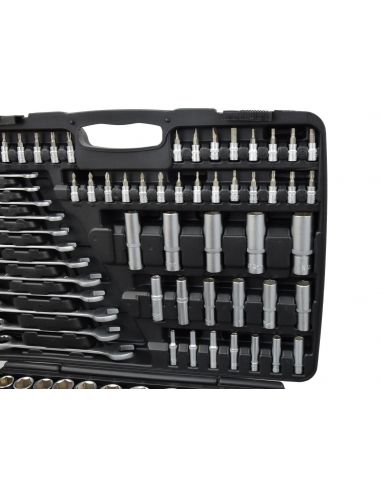 Zestaw kluczy nasadowych 1/4" 1/2" 3/8" CrV 216 el. GEKO - G10158 - GEKO - 9