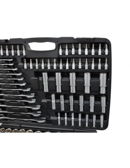Zestaw kluczy nasadowych 1/4" 1/2" 3/8" CrV 216 el. GEKO - G10158 - GEKO - 9