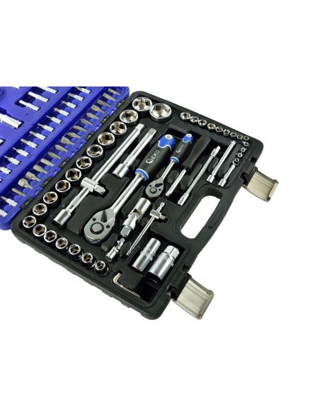 Zestaw kluczy nasadowych 1/4" 1/2" CrV 94 el. GEKO - G10100 - GEKO - 2