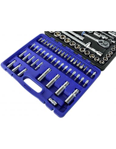 Zestaw kluczy nasadowych 1/4" 1/2" CrV 94 el. GEKO - G10100 - GEKO - 3