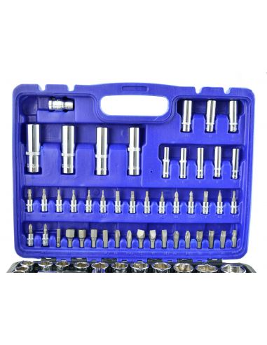 Zestaw kluczy nasadowych 1/4" 1/2" CrV 94 el. GEKO - G10100 - GEKO - 8