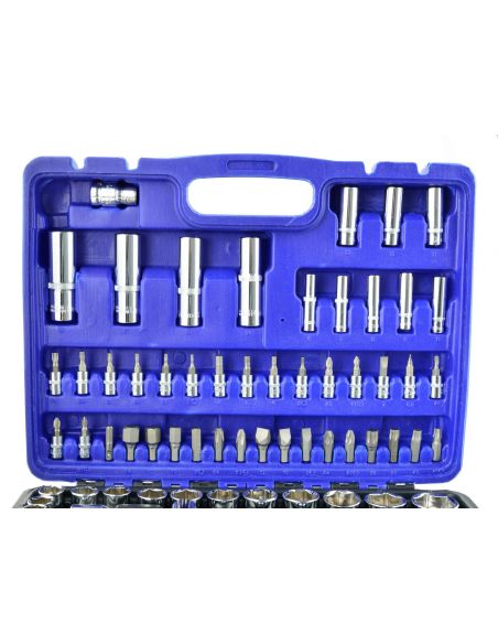 Zestaw kluczy nasadowych 1/4" 1/2" CrV 94 el. GEKO - G10100 - GEKO - 8