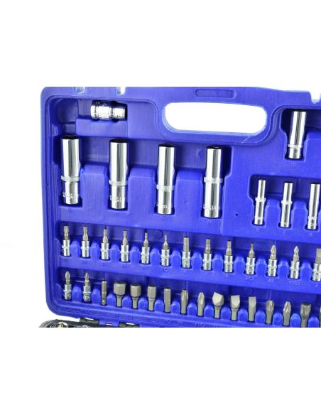 Zestaw kluczy nasadowych 1/4" 1/2" CrV 94 el. GEKO - G10100 - GEKO - 10