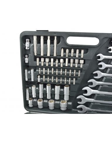 Zestaw kluczy nasadowych 1/4" 1/2" 3/8" CrV 138 el. GEKO - G10155 - GEKO - 6
