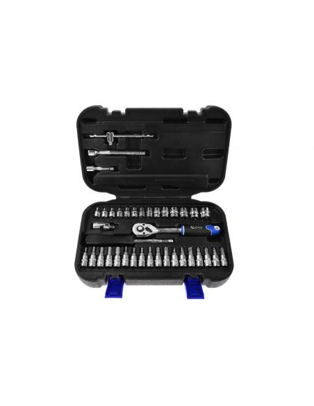 Zestaw kluczy nasadowych 1/4" CrV 38 el. GEKO - G10152 - GEKO - 1