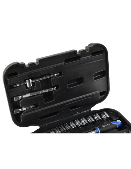 Zestaw kluczy nasadowych 1/4" CrV 38 el. GEKO - G10152 - GEKO - 2