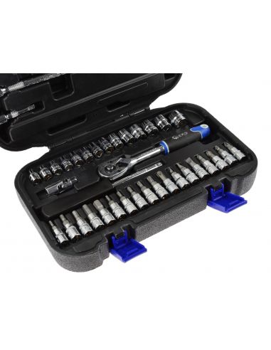 Zestaw kluczy nasadowych 1/4" CrV 38 el. GEKO - G10152 - GEKO - 3