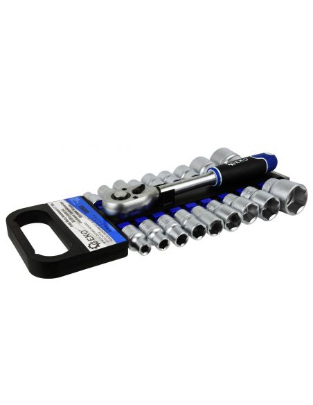 Zestaw kluczy nasadowych 1/2" CrV 19 el. GEKO - G10103 - GEKO - 2