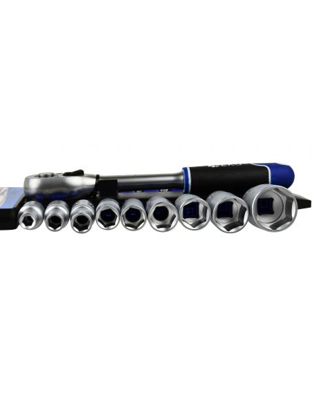 Zestaw kluczy nasadowych 1/2" CrV 19 el. GEKO - G10103 - GEKO - 3