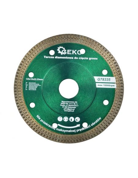 Tarcza diamentowa do cięcia gresu 125 x 10 x 22 GEKO - G78335 - GEKO - 1