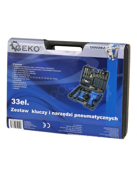 Zestaw kluczy i narzędzi pneumatycznych 33 el. GEKO - G00583 - GEKO - 14