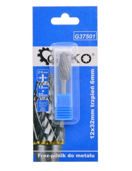 Frez trzpieniowy płomieniowy 12x32x6 GEKO - G37501 - GEKO - 2