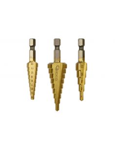 Zestaw wierteł stożkowych 1/4" HSS 3 szt. GEKO - G38570 - GEKO - 1