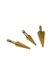 Zestaw wierteł stożkowych 1/4" HSS 3 szt. GEKO - G38570 - GEKO - 1 2