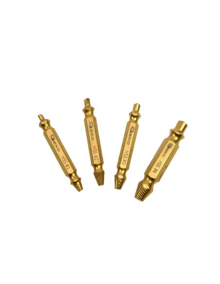 Dwustronne wykrętaki do zerwanych śrub 4 szt. GEKO - G38590 - GEKO - 2