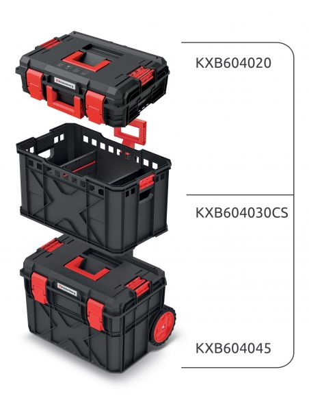 Zestaw mobilnych skrzynek narzędziowych Kistenberg X-Block PRO KXBS6040100 - KXBS6040100_pakiet1 - Kistenberg - 6