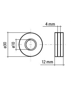Rolka podajnika MIG 4RN 1,0-1,2U ALU 10/30/12 mm / FIXWELD - RN02N1012AL - FIXWELD - 1 2