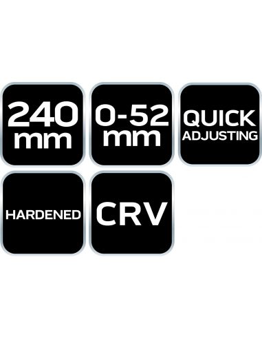 Klucz do rur 240 mm, zakres 0-52 mm szybko nastawne Neo Tools - 02-435 - NEO Tools - 11