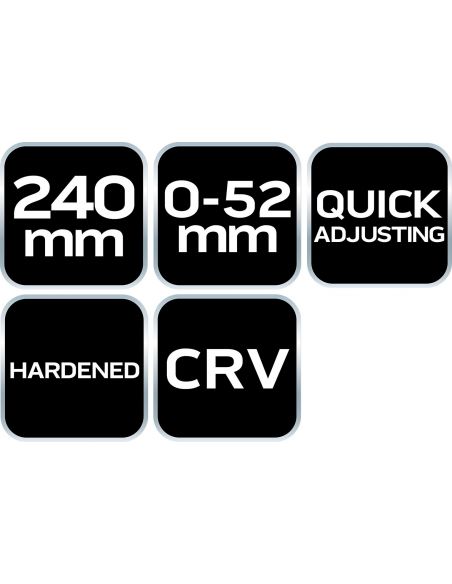 Klucz do rur 240 mm, zakres 0-52 mm szybko nastawne Neo Tools - 02-435 - NEO Tools - 11