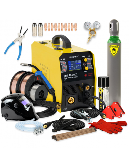Spawarka Magnum MIG 224 LCD Dual Puls Synergia - zestaw - U MI 224 LCD-G - Magnum - 3