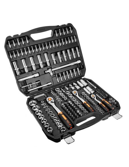 Klucze nasadowe 1/2", 3/8", 1/4", zestaw 182 szt. Neo Tools - 10-074 - NEO Tools - 1