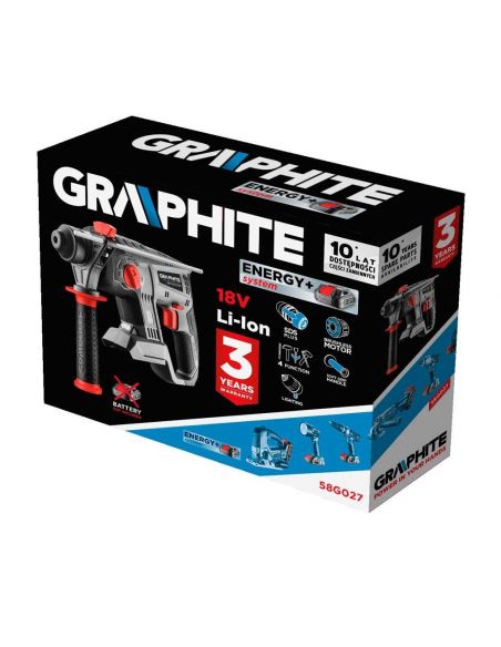 Młotowiertarka akumulatorowa Energy+ 18V Graphite - 58G027 - Graphite - 7
