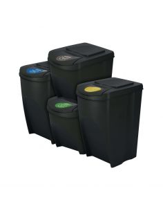 Kosze do segregacji śmieci Sortibox 2x25 l + 2x35 l antracytowe - zestaw - IKWBMS4-S433 - Prosperplast - 1