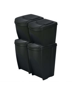 Kosze do segregacji śmieci Sortibox 2x25 l + 2x35 l antracytowe - zestaw - IKWBMS4-S433 - Prosperplast - 1 2