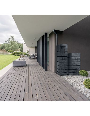 Zbiornik na wodę deszczową Prosperplast Tower Stone 350 l antracyt - IDTST350-S433 - Prosperplast - 4