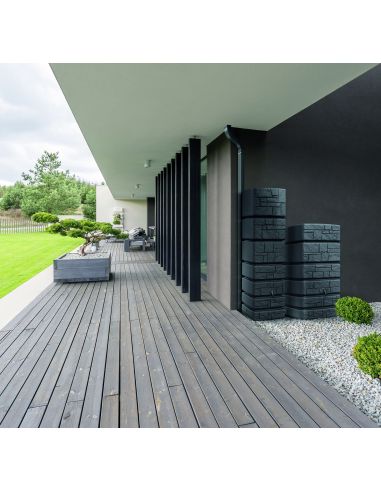 Zbiornik na wodę deszczową Prosperplast Tower Stone 500 l antracyt - IDTST500-S433 - Prosperplast - 3