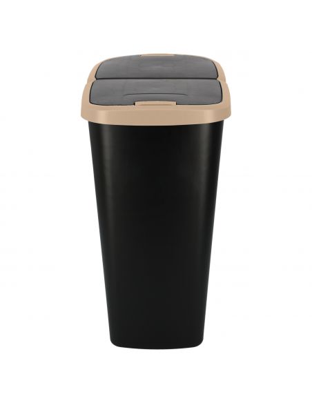 Kosz na śmieci Keden Compacta Q DUO 45 l czarny / jasny brąz - NDAB45-WG5C/S411 - Keden - 4