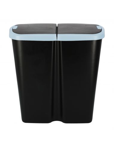 Kosz na śmieci Keden Compacta Q DUO 45 l czarny / jasny niebieski - NDAB45-2717C/S411 - Keden - 3