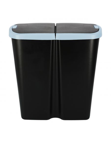 Kosz na śmieci Keden Compacta Q DUO 45 l czarny / jasny niebieski - NDAB45-2717C/S411 - Keden - 3