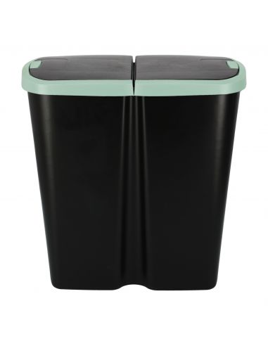 Kosz na śmieci Keden Compacta Q DUO 45 l czarny / jasny zielony - NDAB45-5575C/S411 - Keden - 3