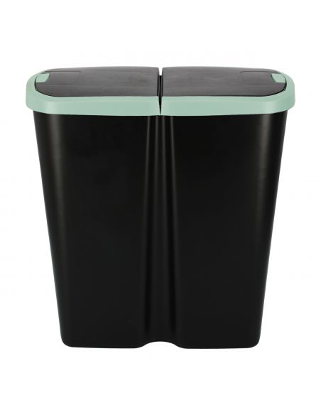 Kosz na śmieci Keden Compacta Q DUO 45 l czarny / jasny zielony - NDAB45-5575C/S411 - Keden - 3