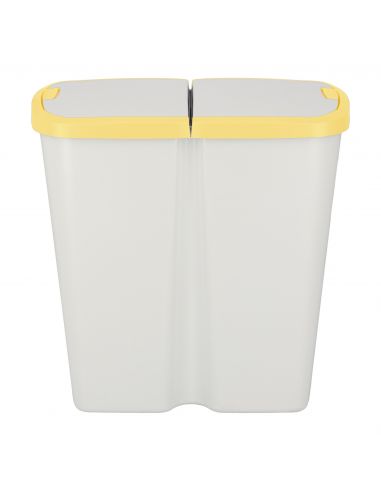 Kosz na śmieci Keden Compacta Q DUO 45 l popielaty / jasny żółty - NDAB45-1215C/427C - Keden - 3
