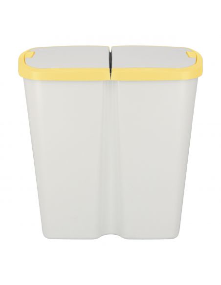 Kosz na śmieci Keden Compacta Q DUO 45 l popielaty / jasny żółty - NDAB45-1215C/427C - Keden - 3