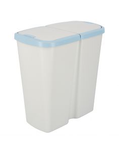Kosz na śmieci Keden Compacta Q DUO 45 l popielaty / jasny niebieski - NDAB45-2717C/427C - Keden - 1
