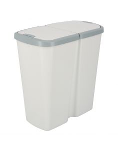 Kosz na śmieci Keden Compacta Q DUO 45 l popielaty / smooth gray - NDAB45-429U/427C - Keden - 1