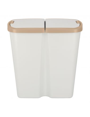 Kosz na śmieci Keden Compacta Q DUO 45 l popielaty / jasny brąz - NDAB45-WG5C/427C - Keden - 3