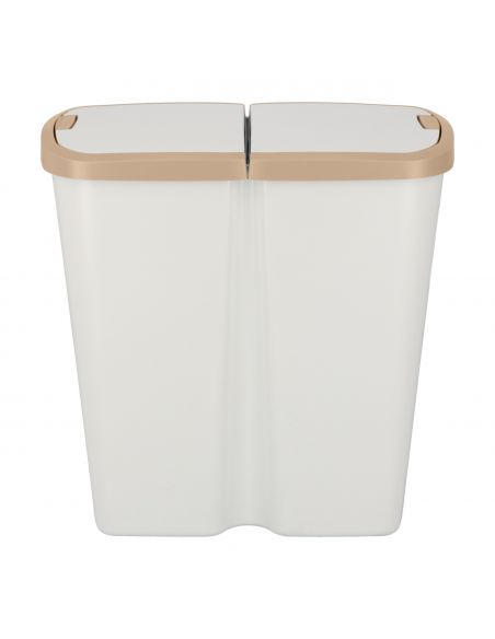 Kosz na śmieci Keden Compacta Q DUO 45 l popielaty / jasny brąz - NDAB45-WG5C/427C - Keden - 3