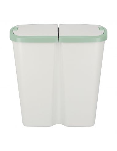 Kosz na śmieci Keden Compacta Q DUO 45 l popielaty / jasny zielony - NDAB45-5575C/427C - Keden - 3