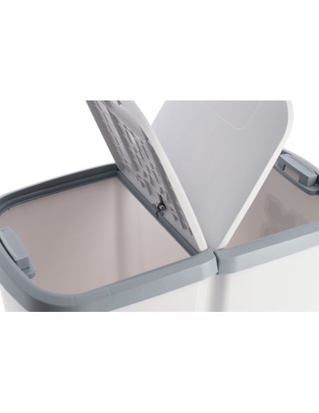 Kosz na śmieci Keden Compacta Q DUO 45 l popielaty / jasny zielony - NDAB45-5575C/427C - Keden - 8