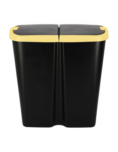 Kosz na śmieci Keden Compacta Q DUO 45 l czarny / jasny żółty - NDAB45-1215C/S411 - Keden - 3