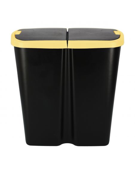 Kosz na śmieci Keden Compacta Q DUO 45 l czarny / jasny żółty - NDAB45-1215C/S411 - Keden - 3