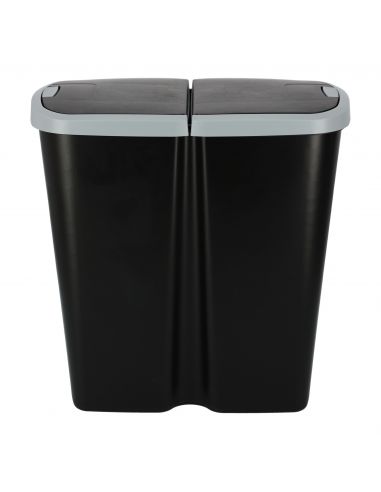 Kosz na śmieci Keden Compacta Q DUO 45 l czarny / smooth gray - NDAB45-429U/S411 - Keden - 3