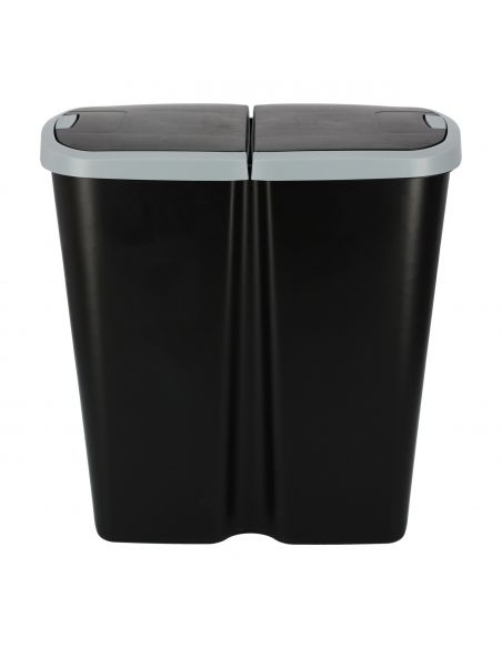 Kosz na śmieci Keden Compacta Q DUO 45 l czarny / smooth gray - NDAB45-429U/S411 - Keden - 3